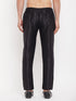 Men's Black Silk Blend Pant Style Pyjama